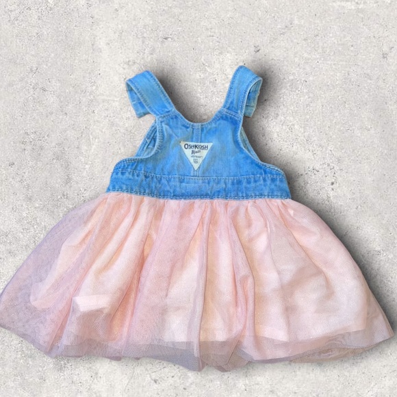 Baby Girl OskKosh Demin Jumper Dress, 6 months - Picture 2 of 6